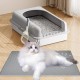 Cat Litter Tray Mat 70 x 50 cm, Silicone Cat Litter Mat, Cat Mat Layer, Non-Slip, Waterproof, Layer Cat Litter Tray Mat, Easy to Clean, Non-Slip Cat Litter Mat for Litter Control, Grey Cat Litter Tray Mat 70 x 50 cm, Silicone Cat Litter Mat, Cat Mat Layer, Non-Slip, Waterproof, Layer Cat Litter Tray Mat, Easy to Clean, Non-Slip Cat Litter Mat for Litter Control, Grey