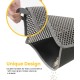 Cat Litter Tray Mat, 76 x 54.5 cm Large Cat Litter Mat, Double Layer Waterproof Cat Mat, Cat Litter Tray, Easy to Clean, Non-Slip Cat Mat on the Floor, Grey Cat Litter Tray Mat, 76 x 54.5 cm Large Cat Litter Mat, Double Layer Waterproof Cat Mat, Cat Litter Tray, Easy to Clean, Non-Slip Cat Mat on the Floor, Grey