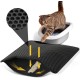 Cat Litter Tray Mat, 76 x 54.5 cm Large Cat Litter Mat, Double Layer Waterproof Cat Mat, Cat Litter Tray, Easy to Clean, Non-Slip Cat Mat on the Floor, Grey Cat Litter Tray Mat, 76 x 54.5 cm Large Cat Litter Mat, Double Layer Waterproof Cat Mat, Cat Litter Tray, Easy to Clean, Non-Slip Cat Mat on the Floor, Grey