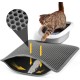 Cat Litter Tray Mat, 76 x 54.5 cm Large Cat Litter Mat, Double Layer Waterproof Cat Mat, Cat Litter Tray, Easy to Clean, Non-Slip Cat Mat on the Floor, Grey Cat Litter Tray Mat, 76 x 54.5 cm Large Cat Litter Mat, Double Layer Waterproof Cat Mat, Cat Litter Tray, Easy to Clean, Non-Slip Cat Mat on the Floor, Grey