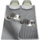 Cat Litter Tray Mat, 90 x 76 cm EVA Cat Litter Mat, Honeycomb Cat Litter Mat, Double Layer, Grey, 1 Side Connected Cat Litter Tray Mat, 90 x 76 cm EVA Cat Litter Mat, Honeycomb Cat Litter Mat, Double Layer, Grey, 1 Side Connected