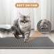 Cat Litter Tray Mat, 90 x 76 cm EVA Cat Litter Mat, Honeycomb Cat Litter Mat, Double Layer, Grey, 1 Side Connected Cat Litter Tray Mat, 90 x 76 cm EVA Cat Litter Mat, Honeycomb Cat Litter Mat, Double Layer, Grey, 1 Side Connected