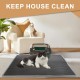Cat Litter Tray Mat, 90 x 76 cm EVA Cat Litter Mat, Honeycomb Cat Litter Mat, Double Layer, Grey, 1 Side Connected Cat Litter Tray Mat, 90 x 76 cm EVA Cat Litter Mat, Honeycomb Cat Litter Mat, Double Layer, Grey, 1 Side Connected