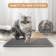 Cat Litter Tray Mat, 90 x 76 cm EVA Cat Litter Mat, Honeycomb Cat Litter Mat, Double Layer, Grey, 1 Side Connected Cat Litter Tray Mat, 90 x 76 cm EVA Cat Litter Mat, Honeycomb Cat Litter Mat, Double Layer, Grey, 1 Side Connected