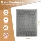 Cat Litter Tray Mat, 90 x 76 cm EVA Cat Litter Mat, Honeycomb Cat Litter Mat, Double Layer, Grey, 1 Side Connected Cat Litter Tray Mat, 90 x 76 cm EVA Cat Litter Mat, Honeycomb Cat Litter Mat, Double Layer, Grey, 1 Side Connected