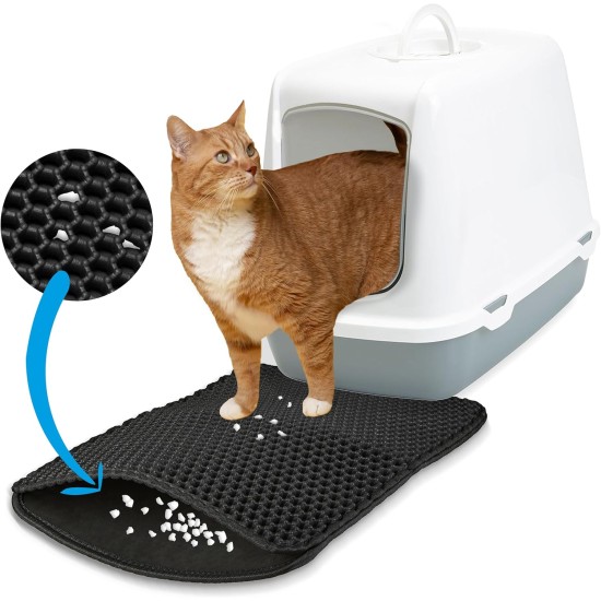 Cat Litter Tray Mat Black XS: Cat Mat Cat Litter Tray 30 x 40 cm Washable Extra Small - Cat Litter Collection Mat - Space-Saving Cat Litter Tray Mat - Cat Litter Tray Mat Inovida Cat Litter Tray Mat Black XS: Cat Mat Cat Litter Tray 30 x 40 cm Washable Extra Small - Cat Litter Collection Mat - Space-Saving Cat Litter Tray Mat - Cat Litter Tray Mat Inovida