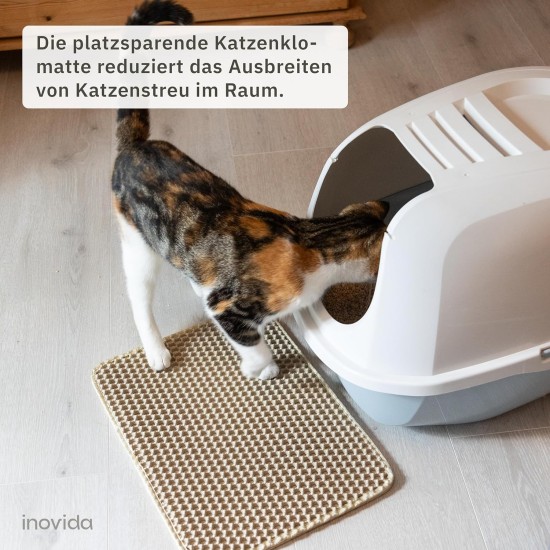 Cat Litter Tray Mat Black XS: Cat Mat Cat Litter Tray 30 x 40 cm Washable Extra Small - Cat Litter Collection Mat - Space-Saving Cat Litter Tray Mat - Cat Litter Tray Mat Inovida Cat Litter Tray Mat Black XS: Cat Mat Cat Litter Tray 30 x 40 cm Washable Extra Small - Cat Litter Collection Mat - Space-Saving Cat Litter Tray Mat - Cat Litter Tray Mat Inovida
