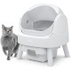 Cat Litter Tray Self-Cleaning Automatic Cat Litter Tray for Multiple Cats Open Design Safety Protection with 1 Roll Bin Liner Included