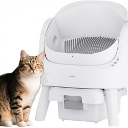 Cat Litter Tray Self-Cleaning, Intelligent Cat Litter Tray - Open Top Design, Large Capacity, Manual & Automatic Modes, Ideal for Households with Short Term Absence Cat Litter Tray Self-Cleaning, Intelligent Cat Litter Tray - Open Top Design, Large Capacity, Manual & Automatic Modes, Ideal for Households with Short Term Absence