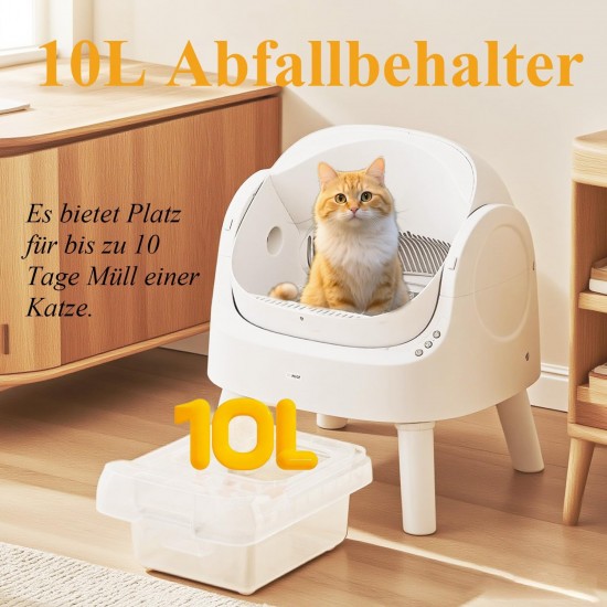 Cat Litter Tray Self-Cleaning, Intelligent Cat Litter Tray - Open Top Design, Large Capacity, Manual & Automatic Modes, Ideal for Households with Short Term Absence Cat Litter Tray Self-Cleaning, Intelligent Cat Litter Tray - Open Top Design, Large Capacity, Manual & Automatic Modes, Ideal for Households with Short Term Absence