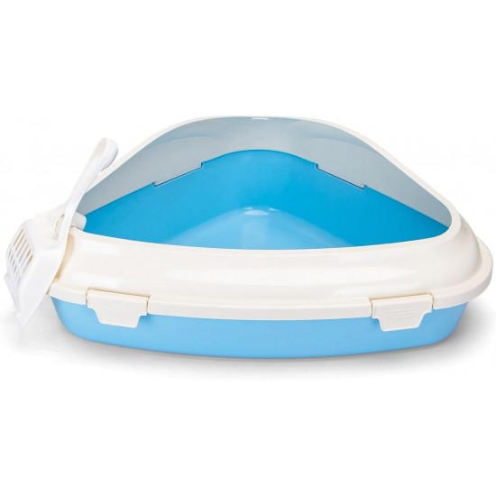 Cat Litter Tray with Scoop, Compact Design, Easy Cleaning and Sanitary, Ideal for Maintaining Your Pet's Hygiene Cat Litter Tray with Scoop, Compact Design, Easy Cleaning and Sanitary, Ideal for Maintaining Your Pet's Hygiene