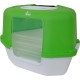 Cat Love Space Saver Corner Hooded Cat Pan, Green Cat Love Space Saver Corner Hooded Cat Pan, Green