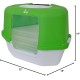 Cat Love Space Saver Corner Hooded Cat Pan, Green Cat Love Space Saver Corner Hooded Cat Pan, Green