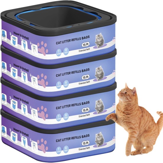 Cat Wizard Standard, Enhanced und Extra Large Litter Box Refills, 15 Fuß lang pro Box, 4 Boxen, Ultra Odor Control Scented Cat Wizard Standard, Enhanced und Extra Large Litter Box Refills, 15 Fuß lang pro Box, 4 Boxen, Ultra Odor Control Scented