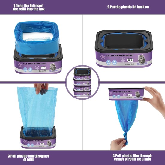 Cat Wizard Standard, Enhanced und Extra Large Litter Box Refills, 15 Fuß lang pro Box, 4 Boxen, Ultra Odor Control Scented Cat Wizard Standard, Enhanced und Extra Large Litter Box Refills, 15 Fuß lang pro Box, 4 Boxen, Ultra Odor Control Scented