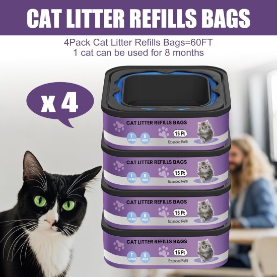 Cat Wizard Standard, Enhanced und Extra Large Litter Box Refills, 15 Fuß lang pro Box, 4 Boxen, Ultra Odor Control Scented Cat Wizard Standard, Enhanced und Extra Large Litter Box Refills, 15 Fuß lang pro Box, 4 Boxen, Ultra Odor Control Scented