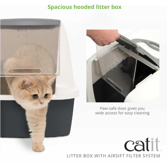 Catit Jumbo Hooded Cat Pan, gray Catit Jumbo Hooded Cat Pan, gray