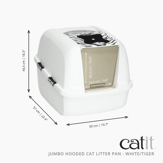 Catit Jumbo Hooded Cat Pan, gray Catit Jumbo Hooded Cat Pan, gray