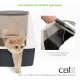Catit Jumbo Hooded Cat Pan, gray