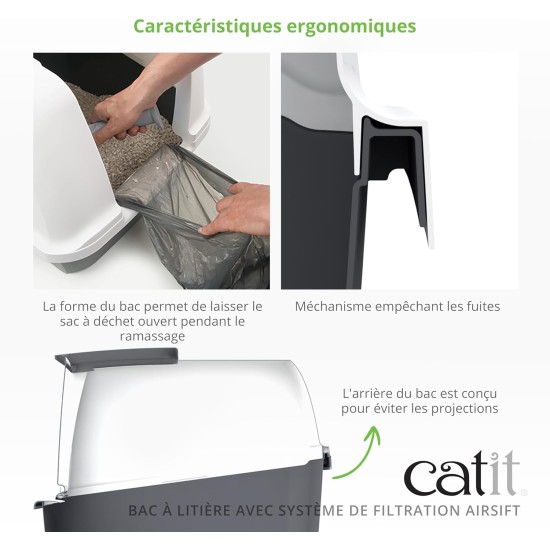 Catit Jumbo Hooded Cat Pan, gray Catit Jumbo Hooded Cat Pan, gray