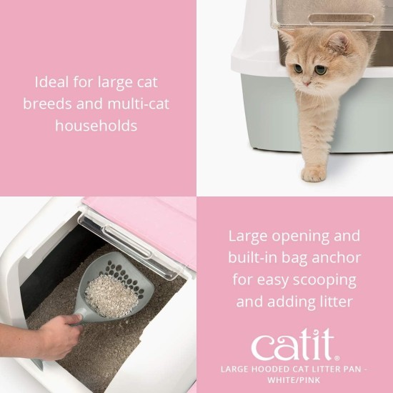 Catit Jumbo Hooded Cat Pan, gray Catit Jumbo Hooded Cat Pan, gray