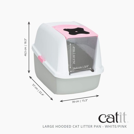 Catit Jumbo Hooded Cat Pan, gray Catit Jumbo Hooded Cat Pan, gray