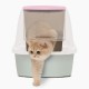 Catit Jumbo Hooded Cat Pan, gray