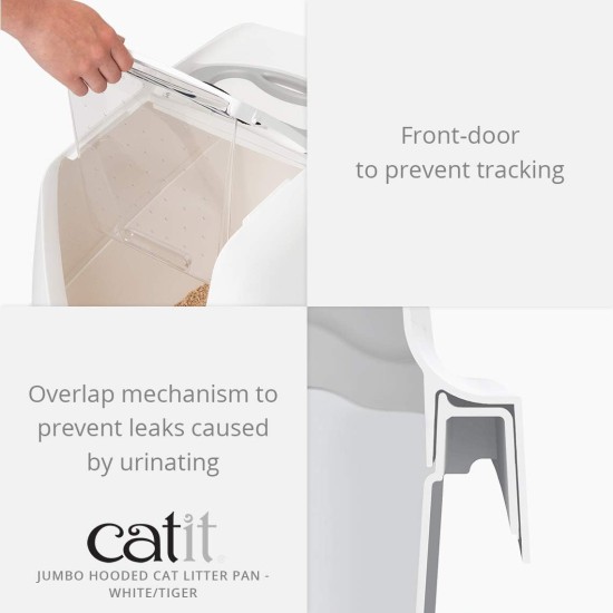 Catit Jumbo Hooded Cat Pan, gray Catit Jumbo Hooded Cat Pan, gray