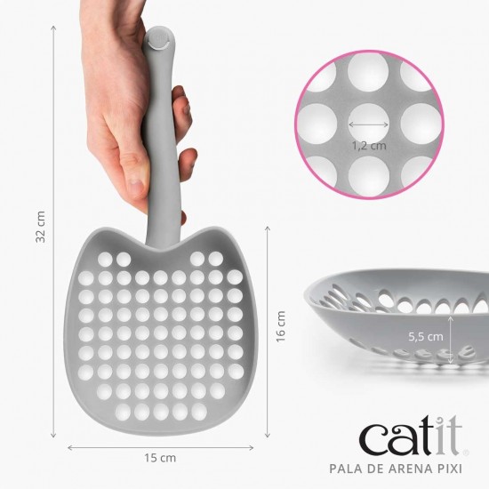Catit Pixi Litter Spoon, Cat Litter Spoon, Cat Litter Scoop - Grey Catit Pixi Litter Spoon, Cat Litter Spoon, Cat Litter Scoop - Grey