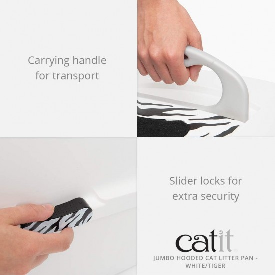 Catit litter box with cover, white / gray Catit litter box with cover, white / gray