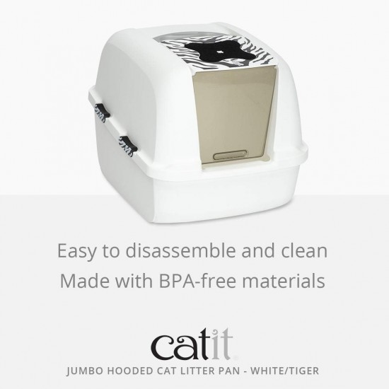 Catit litter box with cover, white / gray Catit litter box with cover, white / gray