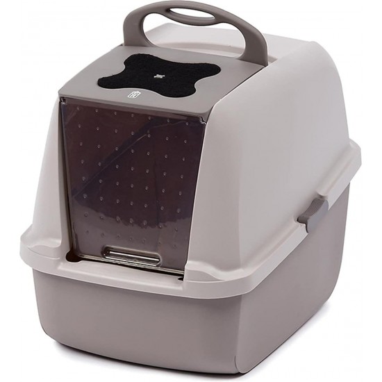 Catit litter box with cover, white / gray Catit litter box with cover, white / gray