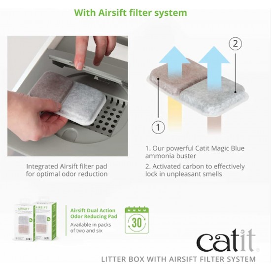 Catit litter box with cover, white / gray Catit litter box with cover, white / gray