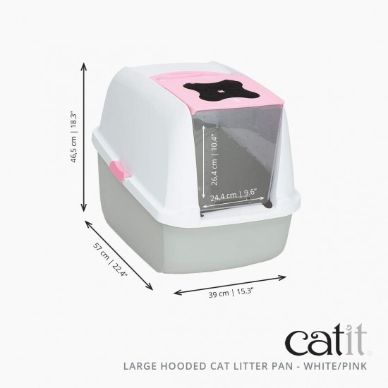 Catit litter box with cover, white / gray Catit litter box with cover, white / gray