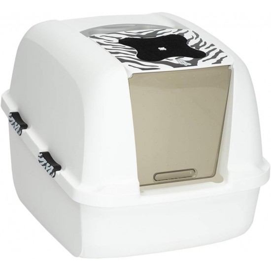 Catit litter box with cover, white / gray Catit litter box with cover, white / gray