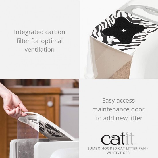 Catit litter box with cover, white / gray Catit litter box with cover, white / gray