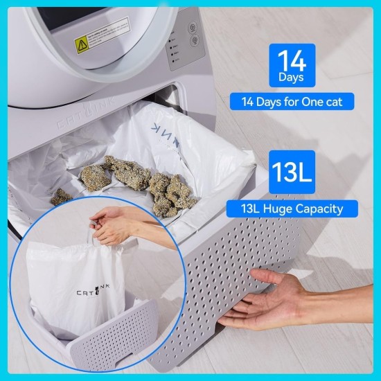 Catlink Young Cat Litter Tray Self-Cleaning, Deodorisation, Low Noise, Suitable for Cats from 1.5-10 kg, for Multiple Cats Catlink Young Cat Litter Tray Self-Cleaning, Deodorisation, Low Noise, Suitable for Cats from 1.5-10 kg, for Multiple Cats