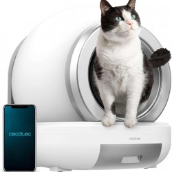 Cecotec Pumba 7000 CleanKitty Compact Connected Automatic Compact Cat Litter Tray with Self-Cleaning Capacity 65 L, Triple Deodorisation System, Control via WiFi, Quiet, Infrared Sensor Cecotec Pumba 7000 CleanKitty Compact Connected Automatic Compact Cat Litter Tray with Self-Cleaning Capacity 65 L, Triple Deodorisation System, Control via WiFi, Quiet, Infrared Sensor