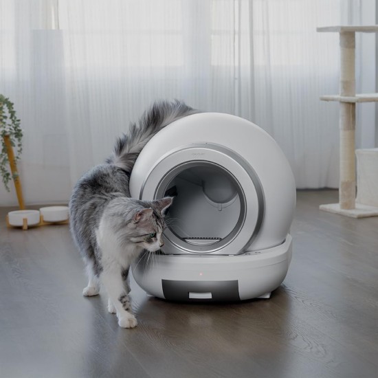 Cecotec Pumba 7000 CleanKitty Compact Connected Automatic Compact Cat Litter Tray with Self-Cleaning Capacity 65 L, Triple Deodorisation System, Control via WiFi, Quiet, Infrared Sensor Cecotec Pumba 7000 CleanKitty Compact Connected Automatic Compact Cat Litter Tray with Self-Cleaning Capacity 65 L, Triple Deodorisation System, Control via WiFi, Quiet, Infrared Sensor