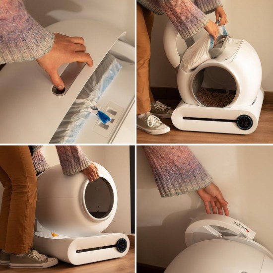 Cecotec Pumba 7000 CleanKitty Compact Connected Automatic Compact Cat Litter Tray with Self-Cleaning Capacity 65 L, Triple Deodorisation System, Control via WiFi, Quiet, Infrared Sensor Cecotec Pumba 7000 CleanKitty Compact Connected Automatic Compact Cat Litter Tray with Self-Cleaning Capacity 65 L, Triple Deodorisation System, Control via WiFi, Quiet, Infrared Sensor