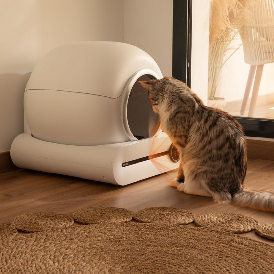 Cecotec Pumba 7000 CleanKitty Compact Connected Automatic Compact Cat Litter Tray with Self-Cleaning Capacity 65 L, Triple Deodorisation System, Control via WiFi, Quiet, Infrared Sensor Cecotec Pumba 7000 CleanKitty Compact Connected Automatic Compact Cat Litter Tray with Self-Cleaning Capacity 65 L, Triple Deodorisation System, Control via WiFi, Quiet, Infrared Sensor