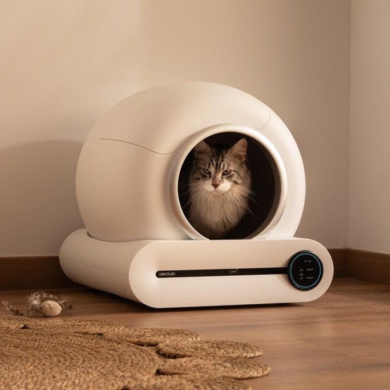 Cecotec Pumba 7000 CleanKitty Compact Connected Automatic Compact Cat Litter Tray with Self-Cleaning Capacity 65 L, Triple Deodorisation System, Control via WiFi, Quiet, Infrared Sensor Cecotec Pumba 7000 CleanKitty Compact Connected Automatic Compact Cat Litter Tray with Self-Cleaning Capacity 65 L, Triple Deodorisation System, Control via WiFi, Quiet, Infrared Sensor