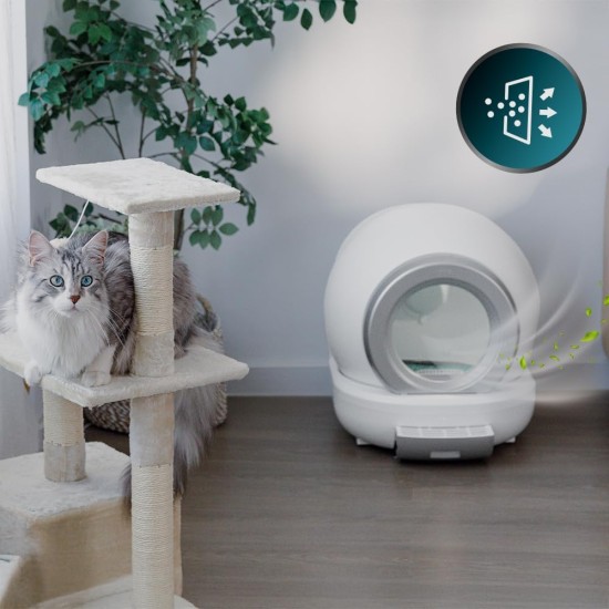 Cecotec Pumba 7000 CleanKitty Compact Connected Automatic Compact Cat Litter Tray with Self-Cleaning Capacity 65 L, Triple Deodorisation System, Control via WiFi, Quiet, Infrared Sensor Cecotec Pumba 7000 CleanKitty Compact Connected Automatic Compact Cat Litter Tray with Self-Cleaning Capacity 65 L, Triple Deodorisation System, Control via WiFi, Quiet, Infrared Sensor