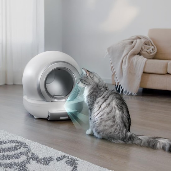 Cecotec Pumba 7000 CleanKitty Compact Connected Automatic Compact Cat Litter Tray with Self-Cleaning Capacity 65 L, Triple Deodorisation System, Control via WiFi, Quiet, Infrared Sensor Cecotec Pumba 7000 CleanKitty Compact Connected Automatic Compact Cat Litter Tray with Self-Cleaning Capacity 65 L, Triple Deodorisation System, Control via WiFi, Quiet, Infrared Sensor