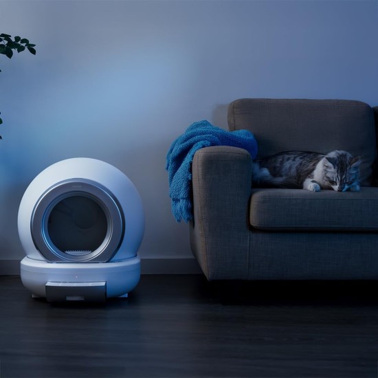 Cecotec Pumba 7000 CleanKitty Compact Connected Automatic Compact Cat Litter Tray with Self-Cleaning Capacity 65 L, Triple Deodorisation System, Control via WiFi, Quiet, Infrared Sensor Cecotec Pumba 7000 CleanKitty Compact Connected Automatic Compact Cat Litter Tray with Self-Cleaning Capacity 65 L, Triple Deodorisation System, Control via WiFi, Quiet, Infrared Sensor