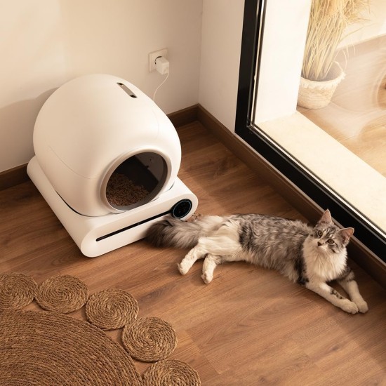Cecotec Pumba 8000 CleanKitty Smart Self-Cleaning Cat Litter Tray 18 W, 9 L Capacity, Triple Deodorisation System, WiFi Control and Display, Quiet and Safe with Infrared Sensor Cecotec Pumba 8000 CleanKitty Smart Self-Cleaning Cat Litter Tray 18 W, 9 L Capacity, Triple Deodorisation System, WiFi Control and Display, Quiet and Safe with Infrared Sensor
