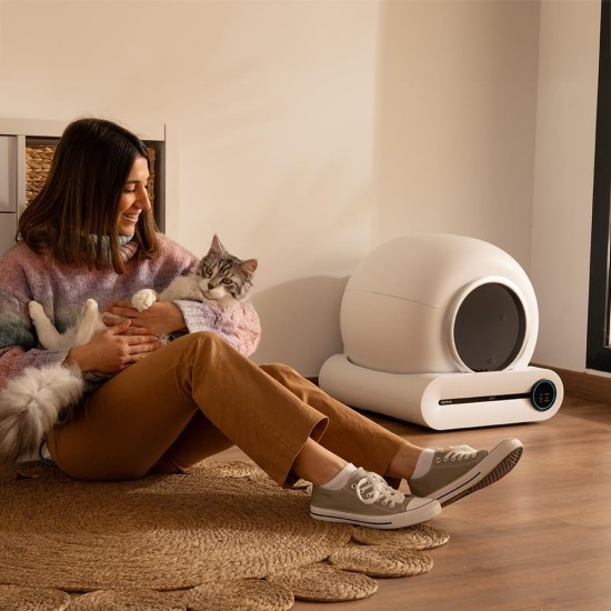 Cecotec Pumba 8000 CleanKitty Smart Self-Cleaning Cat Litter Tray 18 W, 9 L Capacity, Triple Deodorisation System, WiFi Control and Display, Quiet and Safe with Infrared Sensor Cecotec Pumba 8000 CleanKitty Smart Self-Cleaning Cat Litter Tray 18 W, 9 L Capacity, Triple Deodorisation System, WiFi Control and Display, Quiet and Safe with Infrared Sensor