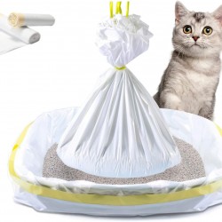 Cikonielf Cat Litter Box Feeder Drawstring Cat Litter Box Bag Thickening Cat Litter Tray Lining Cikonielf Cat Litter Box Feeder Drawstring Cat Litter Box Bag Thickening Cat Litter Tray Lining