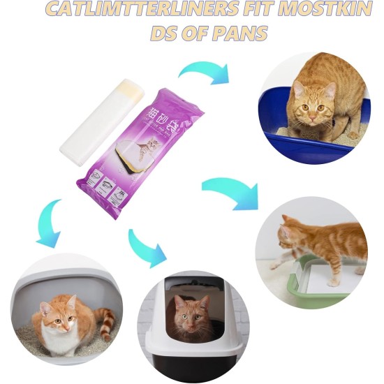 Cikonielf Cat Litter Tray Liner Cat Litter Bag Cat Litter Liner Kitty Litter Pan Bags Pet Cleaning Accessories (L) Cikonielf Cat Litter Tray Liner Cat Litter Bag Cat Litter Liner Kitty Litter Pan Bags Pet Cleaning Accessories (L)