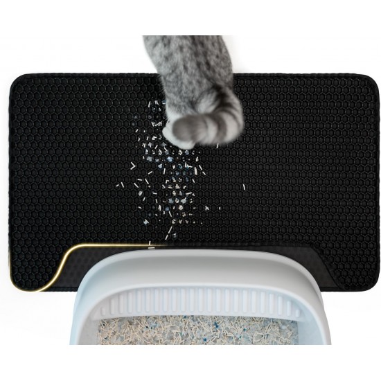 Conlun Cat Litter Mat Cat Litter Tray Mat 58 x 42 cm, Honeycomb Double Layer Design, Urine and Waterproof Material, Cat Litter Tray Mat, Grey Conlun Cat Litter Mat Cat Litter Tray Mat 58 x 42 cm, Honeycomb Double Layer Design, Urine and Waterproof Material, Cat Litter Tray Mat, Grey